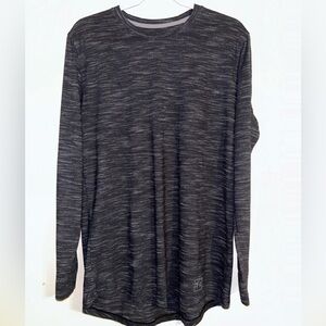 Columbia Long Sleeve Fitted Top Sz Large Dark Heathered Charcoal